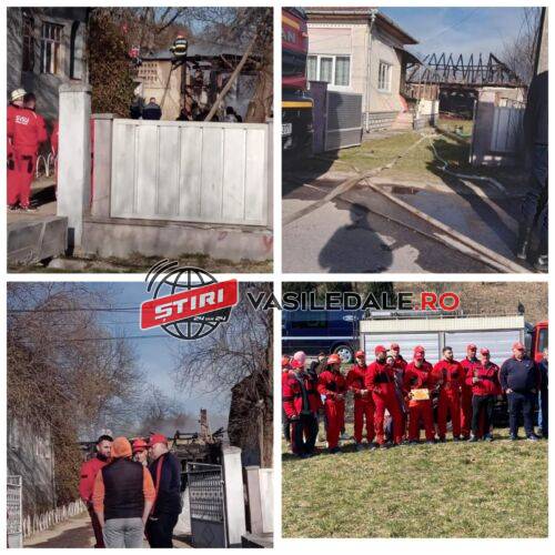 FOTO EXCLUSIV: Două şuri şi doi porci mistuiţi de flăcări le Remeţi pe Someş (actualizare)