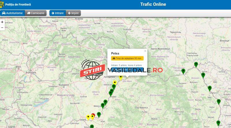 EXCLUSIV VIDEO: A început nebunia în PTF Petea, pe sensul de intrare în România. Poliţiştii de frontieră sătmăreni, la datorie în perioada Sărbătorilor Pascale