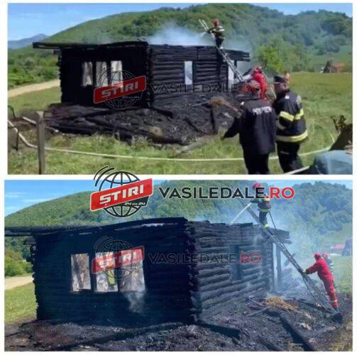 EXCLUSIV VIDEO: O gospodărie din Groșii Țibleșului a fost incendiată de persoane necunoscute