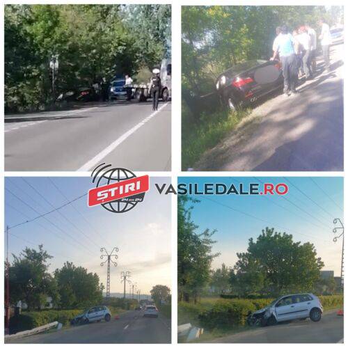 EXCLUSIV VIDEO: Un septuagenar a întors maşina fără să se asigure. A fost lovit de un BMW