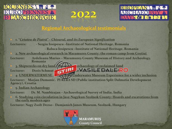 Conferință internațională organizată de Consiliul Județean Maramureș cu prilejul Zilelor Europene ale Arheologiei