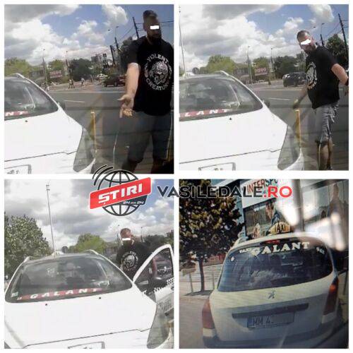 EXCLUSIV VIDEO: Taximetrist furios pe șoferul unei firme de ridesharing în Baia Mare. Claxoane, strigăte și gesturi amenințătoare