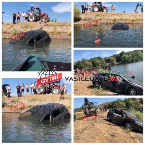 VIDEO: O femeie din Seini a rămas fără autoturism. Fostul soț i-a ”aruncat” mașina în lacul Mujdeni