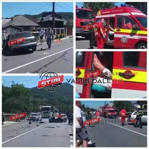 EXCLUSIV VIDEO: Impact teribil pe Valea Izei. Maşini distruse și un biciclist rănit la Bogdan Vodă (actualizare)