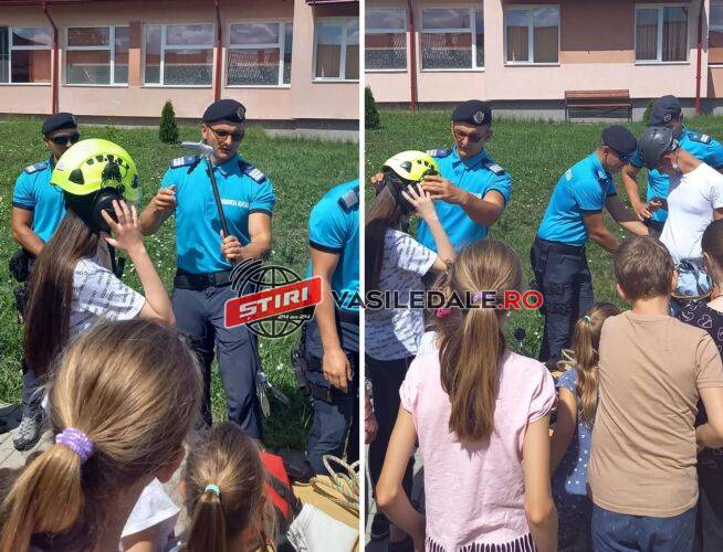 VACANŢĂ ÎN SIGURANŢĂ: Activităţi comune ale jandarmilor şi copiilor din tabăra de la Rus