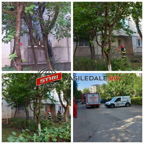 VIDEO: Incendiu în Baia Mare, la un apartament de pe str. Macului