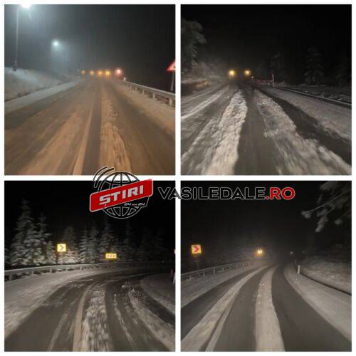 EXCLUSIV VIDEO: Zăpadă pe DN18 în pasul Prislop la Borșa – ACTUALIZARE