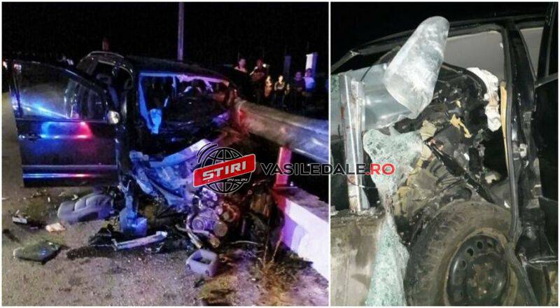 FOTO – Vieți spulberate la 16 și 19 ani. O mașină cu patru tineri s-a făcut praf într-un cap de pod în Sălaj