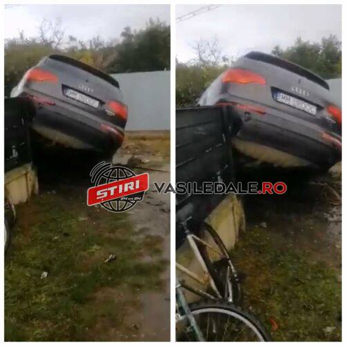 INCREDIBIL VIDEO – A închiriat un Q7 de la Rent Rapid Baia Mare și l-a ”urcat” pe garduri în Seini