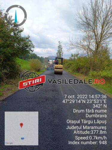 Lucrări de asfaltare, pe DJ 171E Târgu Lăpuș – Stoiceni – Cupșeni