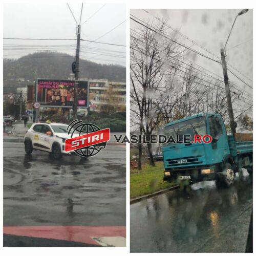 EXCLUSIV FOTO: Impact între un taxi și o autoutilitară în zona RFN din Baia Mare. Accident și pe strada Câmpului unde unul dintre șoferi era beat (actualizare)