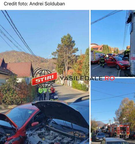 FOTO: Impact între două autoturisme în Baia Mare, o persoană încarcerată (actualizare)