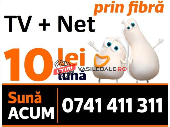 DE AZI: Televiziune si Internet prin Fibra la numai 10 lei/luna