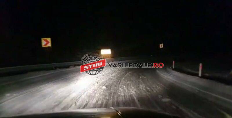 VIDEO: Circulație rutieră în condiții de iarnă