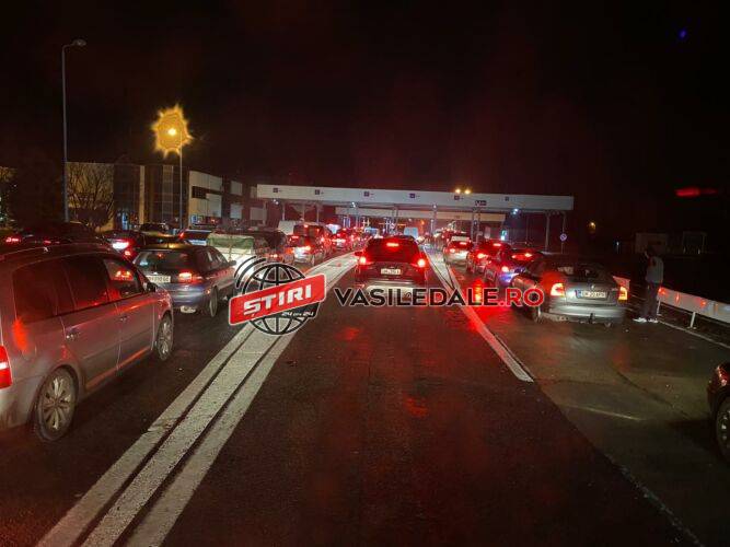 Foto – Aglomeraţie mare la Petea. Românii vin acasă de sărbători – ACTUALIZARE