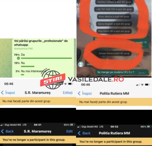 EUROPOL – Polițiștii din Maramureș părăsesc grupurile ,,profesionale” de WhatsApp