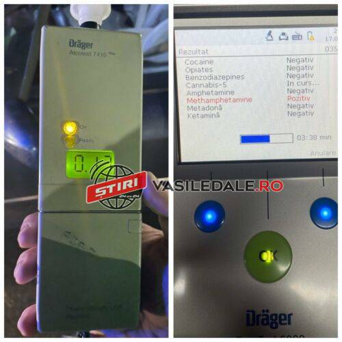 EXCLUSIV FOTO: Șofer din Poienile de Sub Munte prins băut și drogat la volan de polițiști