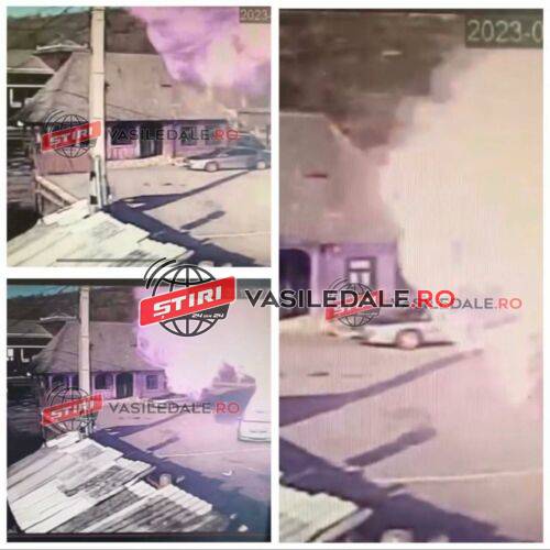 EXCLUSIV VIDEO: AVEM IMAGINILE cutremurătoare ale exploziei de la Botiza. Oamenii au fugit îngroziți