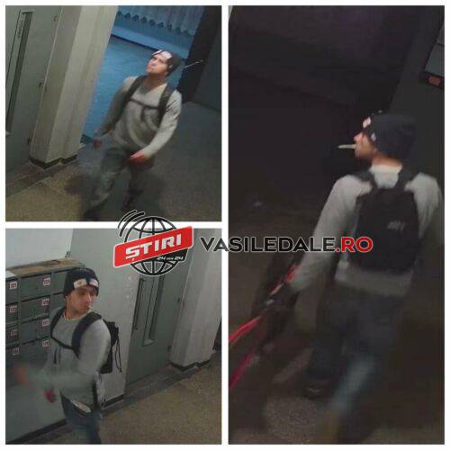 EXCLUSIV FOTO: Hoț de biciclete prins de polițiști. O cameră de supraveghere i-a surprins modul de operare