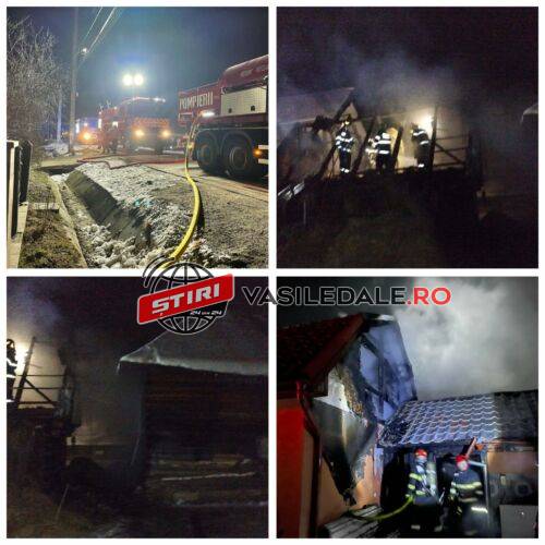 EXCLUSIV VIDEO: Noapte de foc pentru pompierii maramureșeni – Gospodării în flăcări la Poienile de Sub Munte, Lăpușel, Seini și Vișeu de Sus – ACTUALIZARE