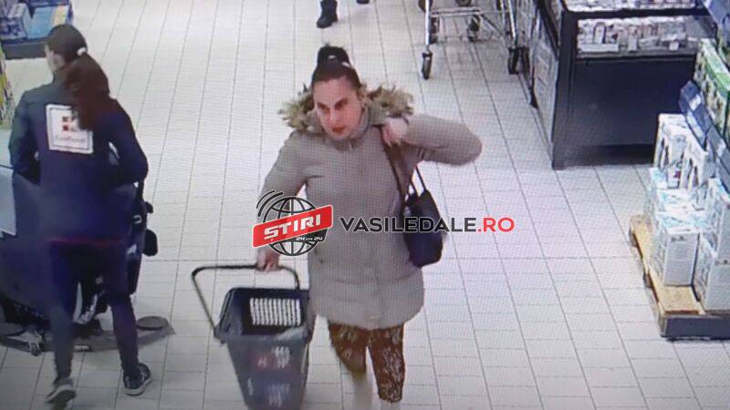 FOTO: Maramureşeancă, la furat într-un supermarket din Carei