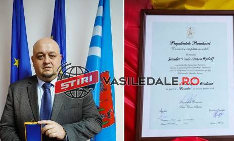 Rudolf Stauder, prefectul judeţului, a fost distins cu Ordinul ,,Bărbăție și credință” în rang de Cavaler