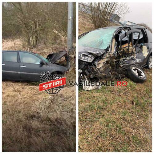 FOTO: Cu permisul suspendat și cu droguri în mașină, un tânăr din Tăuții Măgherăuș s-a izbit de o mașină care circula regulamentar pe DN1C