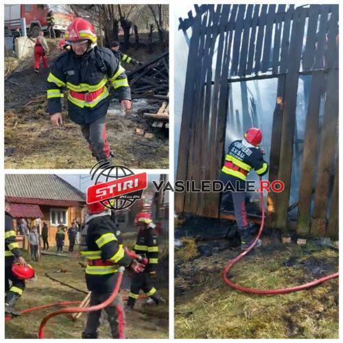 VIDEO: Incendiu la un șopron din Repedea. Flăcările riscau să se extindă, pompierii blocați și înjurați de niște șoferi inconștienți (actualizare)