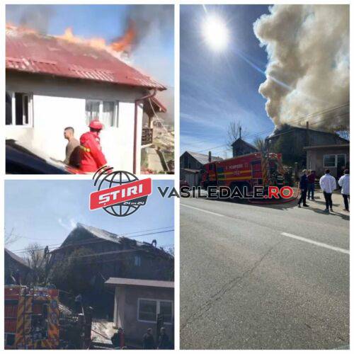 EXCLUSIV VIDEO: Credincioșii din Oncești au fugit de la slujbă pentru a stinge un incendiu izbucnit la mansarda unei case