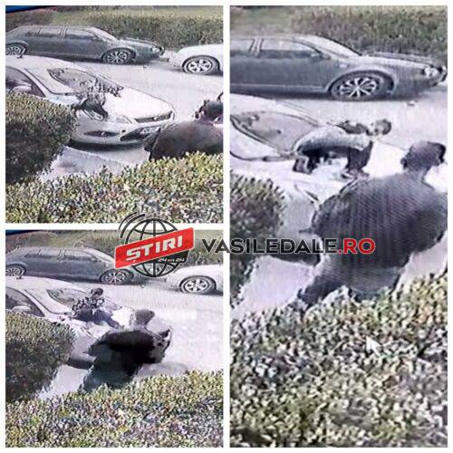 EXCLUSIV VIDEO: În ”Orașul Învingătorilor”, un copil s-a ”tăvălit” și a țopăit pe capota unei mașini parcate pe strada Păltinișului din Baia Mare