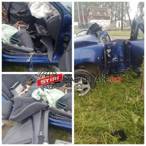 EXCLUSIV / VIDEO: Un tânăr a gonit pe şosea şi s-a izbit de un stâlp. Este în comă (actualizare)