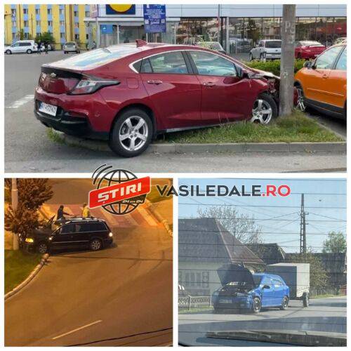 EXCLUSIV VIDEO/FOTO: O șoferiță din Ucraina a rămas fără permis după ce s-a oprit cu mașina într-un stâlp. Accident și la Mogoșești