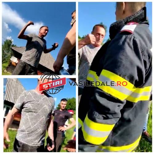 EXCLUSIV VIDEO: ”Ploaie” de înjurături și amenințări la adresa pompierilor voluntari din Poienile de Sub Munte. Motivul: au avut ”tupeul” să îi calce iarba unui localnic în timpul unei intervenții la stingerea unei gospodării în flăcări!