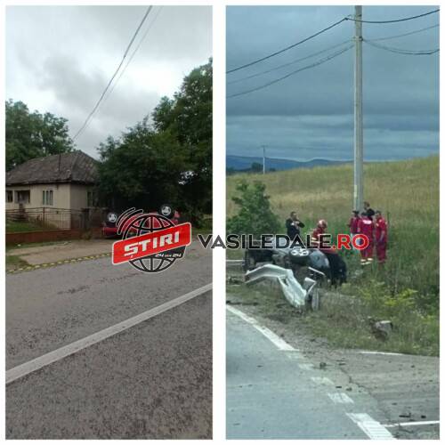 EXCLUSIV FOTO: S-au dat cu mașinile peste cap în Mireșu Mare și Buzești
