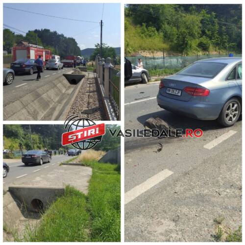 EXCLUSIV VIDEO: Impact violent între o mașina a Poliției de Frontieră si un taximetru (actualizare)