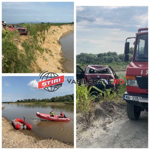 EXCLUSIV VIDEO: Operaţiune dramatică de salvare pe râul Someș: Doi tineri au plonjat cu maşina în apele învolburate – ACTUALIZARE