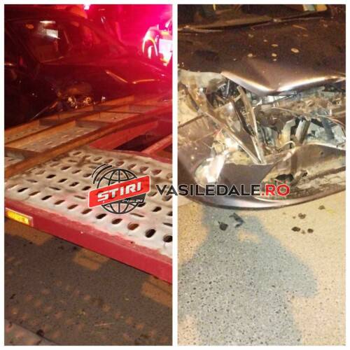 FOTO: Un pompier a intrat cu mașina într-o autoutilitară parcată regulamentar în Baia Mare. A refuzat testarea cu etilotestul, dar a acceptat recoltarea de sânge