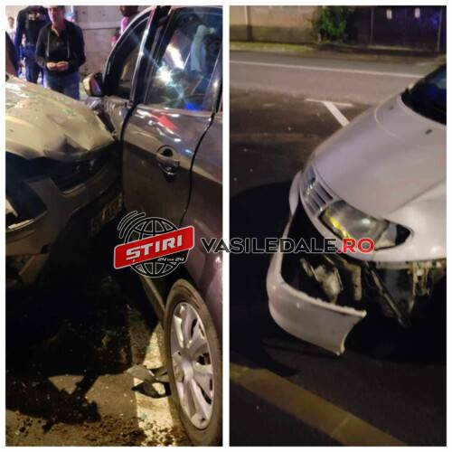 EXCLUSIV FOTO: Accident cu 3 autoturisme implicate în centrul orașului Șomcuta Mare