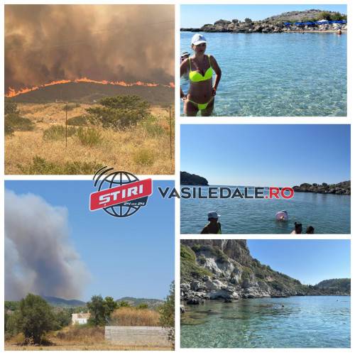 CORESPODENȚĂ SPECIALĂ DIN RODOS, GRECIA: 35 de băimăreni sunt în vacanță pe insula unde s-a dezlănțuit INFERNUL (VIDEO)