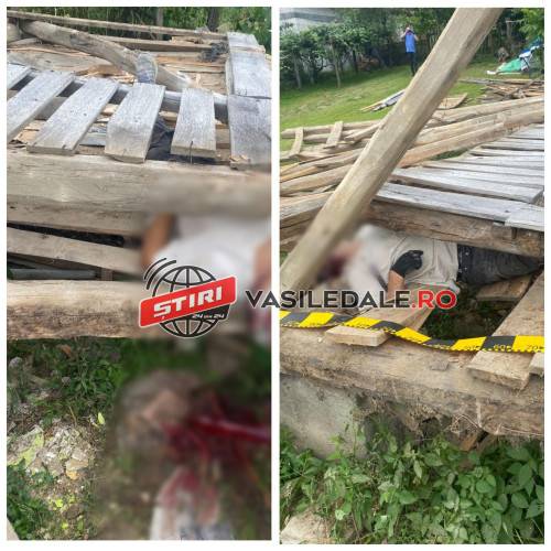 TRAGEDIE LA BĂIȚA DE SUB CODRU: Un bărbat a murit după ce șura s-a prăbușit peste el (foto șocante / actualizare)