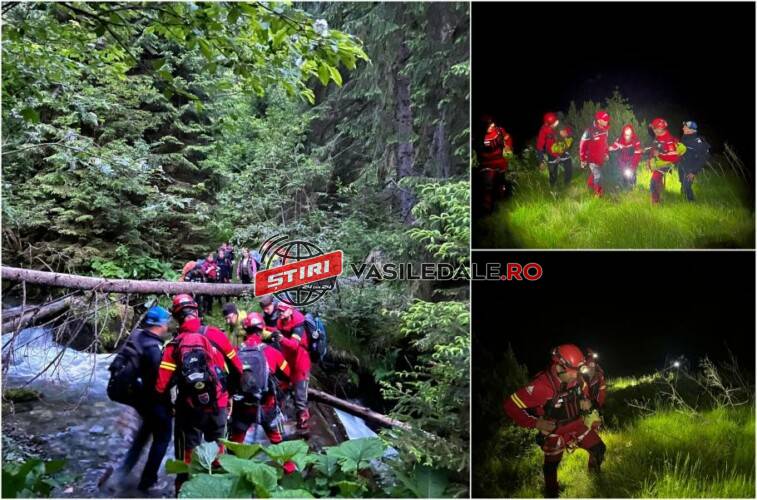VIDEO: Nouă turişti din Ungaria, coborâţi în siguranţă de salvatorii montani borşeni după 15 ore de căutări