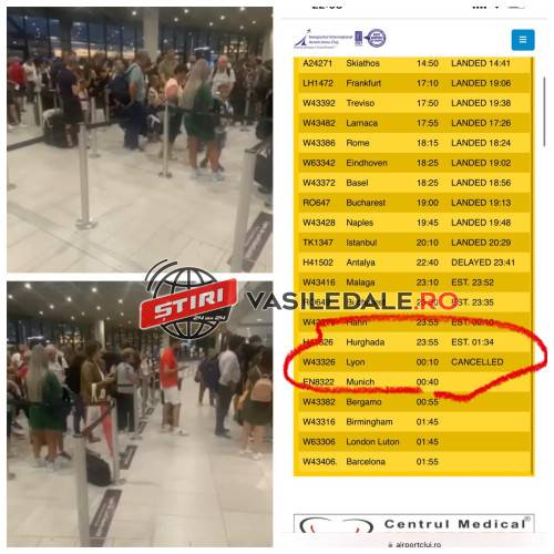 EXCLUSIV CORESPONDENȚĂ DIN AEROPORTUL LYON: Încă o bătaie de joc marca Wizz Air. Zborul Cluj – Lyon și Lyon – Cluj a fost anulat. Reprezentanții companiei s-au ascuns de furia românilor