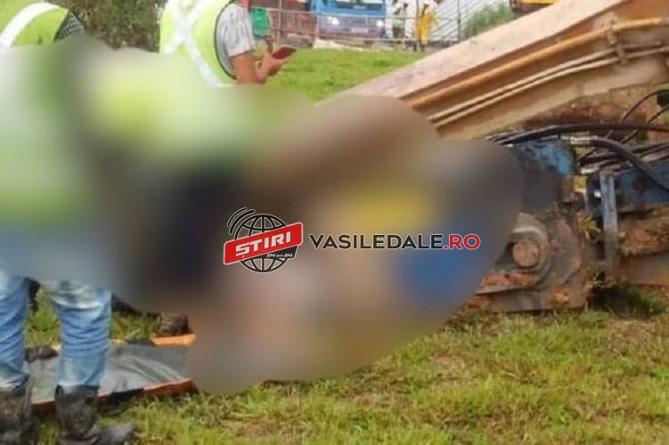 Moarte cumplită la Dragomirești: Muncitor lovit în cap de cupa un excavator
