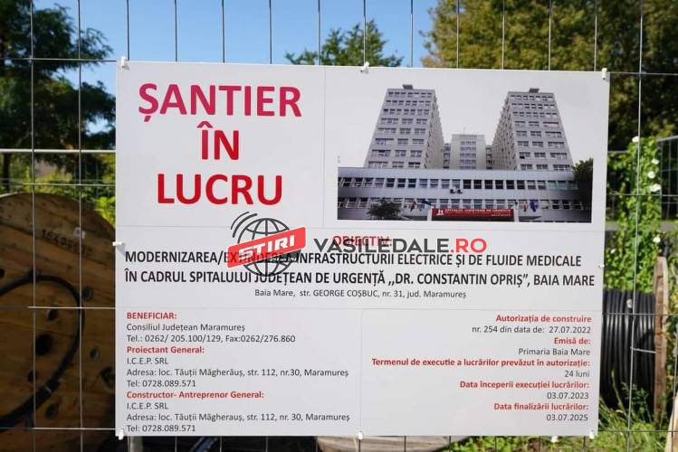 Se lucrează intens la modernizarea Spitalului Județean de Urgență Baia Mare