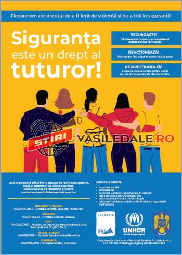 Siguranța este un drept al tuturor. Fiecare om are dreptul de a fi ferit de violență și de a trăi în siguranță!