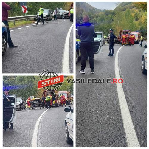 EXCLUSIV VIDEO: 3 adulți și un copil răniți după ce două mașini s-au ciocnit violent între Cavnic și Șurdești – ACTUALIZARE