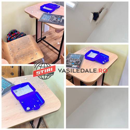 EXCLUSIV: LUCRĂRI DE MÂNTUIALĂ – Elevii de la Colegiul Național ”Gheorghe Șincai” în pericol: le cade tavanul în cap copiilor. Fotografii incredibile (actualizare – video)