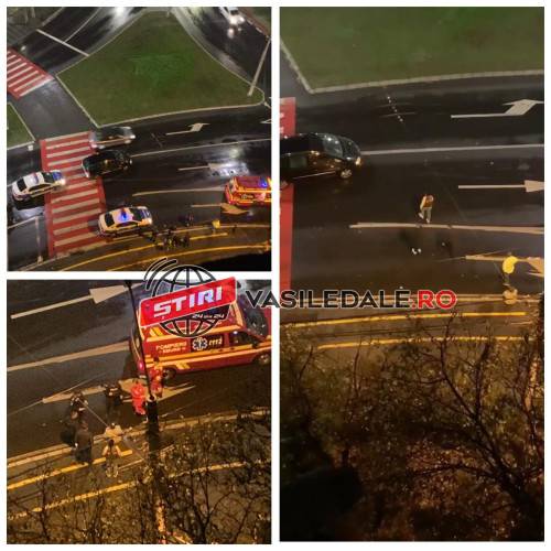 EXCLUSIV VIDEO: Pieton lovit de o mașină pe trecerea pentru pietoni de la Semilună (actualizare)