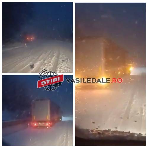 EXCLUSIV VIDEO: Iarnă în toată regula. Haos pe DN 18, în Pasul Gutâi – actualizare