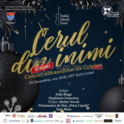 Maramureșenii sunt invitați la Concertul extraordinar de Crăciun “Cerul din Inimi”